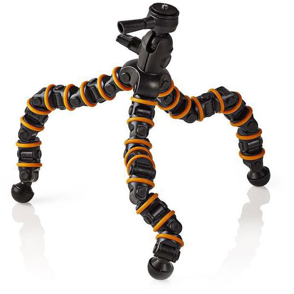 Flexibles Kamerastativ für Foto & Video - 9 Segmente, 30 cm Höhe mit Kugelkopf - Für Action-Kamera, Smartphone & Fotoapparat, max. 2.5 kg