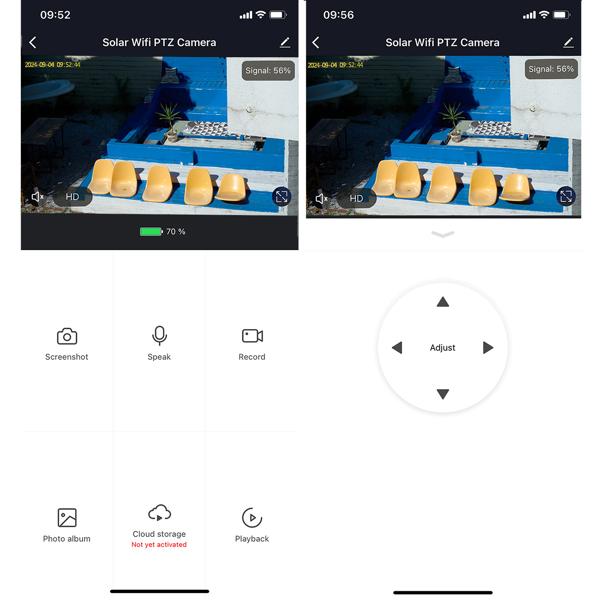 2er-Set Smarte Überwachungskamera, Solar / kabellos, Pan-Tilt, FullHD, Solar Panel, PIR Sensor, Aussen, Nachtsicht, 2-Wege-Audio/ Video, IP66, weiss