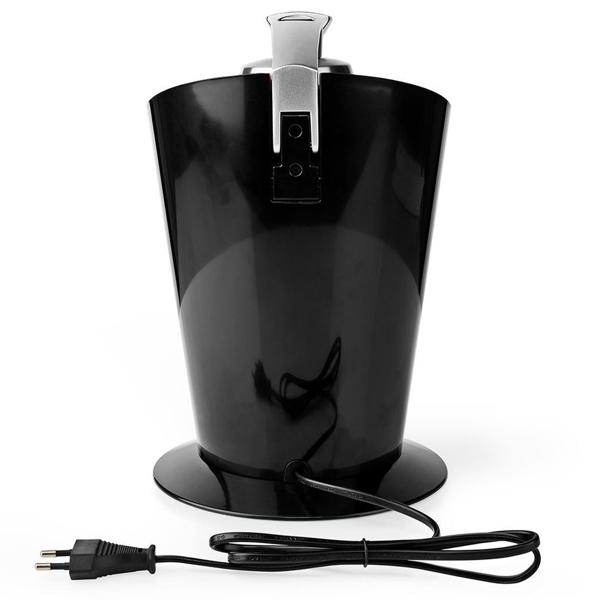 Kraftvolle elektrische Zitruspresse, starke 160 Watt, schwarz, spülmaschinenfeste Einzelteile, für Zitronen, Orangen, Limetten oder Pampelmusen