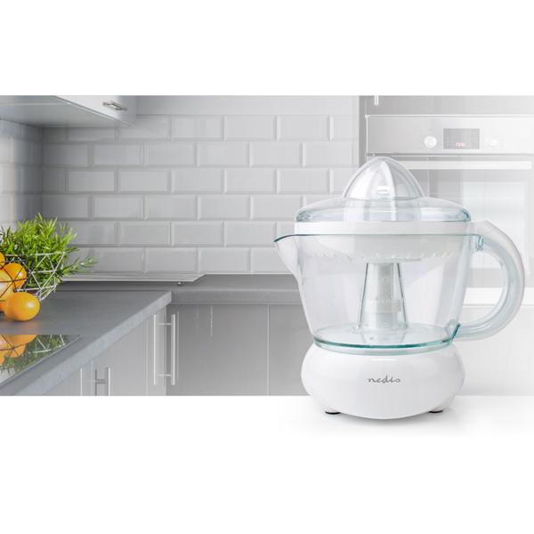 Elektrische Zitruspresse – Orangenpresse mit 0,7L Tank – Leistungsstarker 25W Motor – Spülmaschinenfest – Für bis zu 4 Portionen Saft