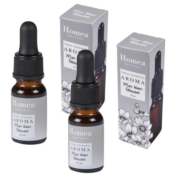 2er-Set Duftöl Weisser Moschus - 10ml Flaschen für langanhaltenden Duft - Entspannung, Wohlfühlambiente - Ideal für Duftlampen & Diffuser