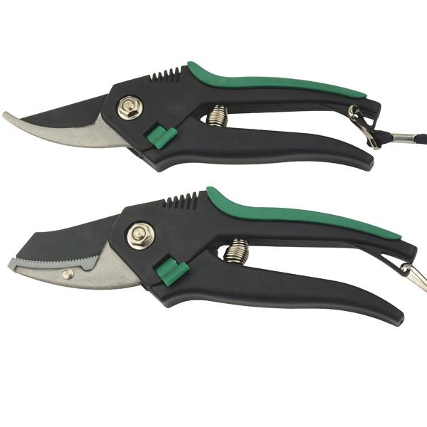 Gartenscheren-Set mit Bypass- & Amboss-Schere - ideal für Blumen, Äste & Totholz - gehärteter Edelstahl, ergonomische Griffe, Sicherheitsverschluss - langlebig & robust