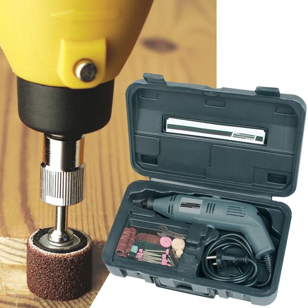 Multifunktionsschleifer 130 Watt, 50 teiliges Zubehörset: Schleifen, Polieren, Fräsen, Bohren - effizientes & leistungsstarkes Werkzeugset