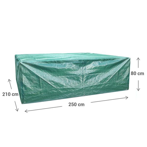 XL Abdeckhaube für Gartenmöbel 250x80x210 cm – wetterfest, reissfest & UV-beständig – schützt die gesamte Garnitur vor Regen, Schmutz & Sonne