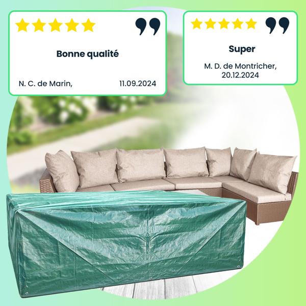 XL Abdeckhaube für Gartenmöbel 250x80x210 cm – wetterfest, reissfest & UV-beständig – schützt die gesamte Garnitur vor Regen, Schmutz & Sonne