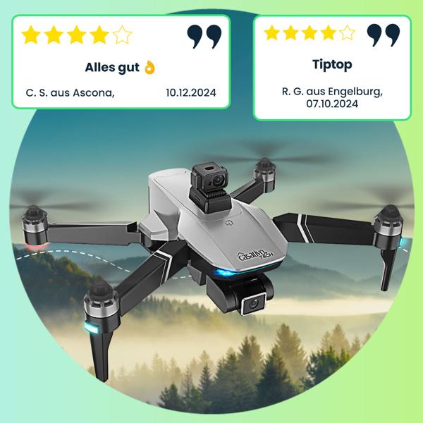 GPS-Drohne mit Full-HD-Kamera, faltbar, 800m Reichweite, 3-Achsen-Gimbal, bürstenfreier Motor, Auto-Follow, Personen-Tracking, App