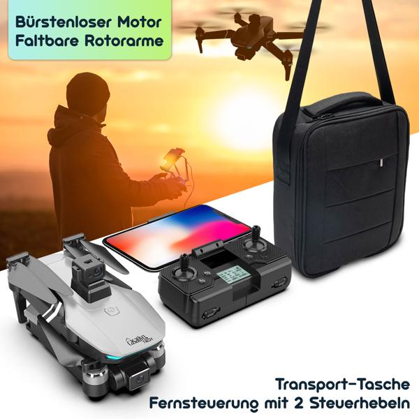 GPS-Drohne mit Full-HD-Kamera, faltbar, 800m Reichweite, 3-Achsen-Gimbal, bürstenfreier Motor, Auto-Follow, Personen-Tracking, App