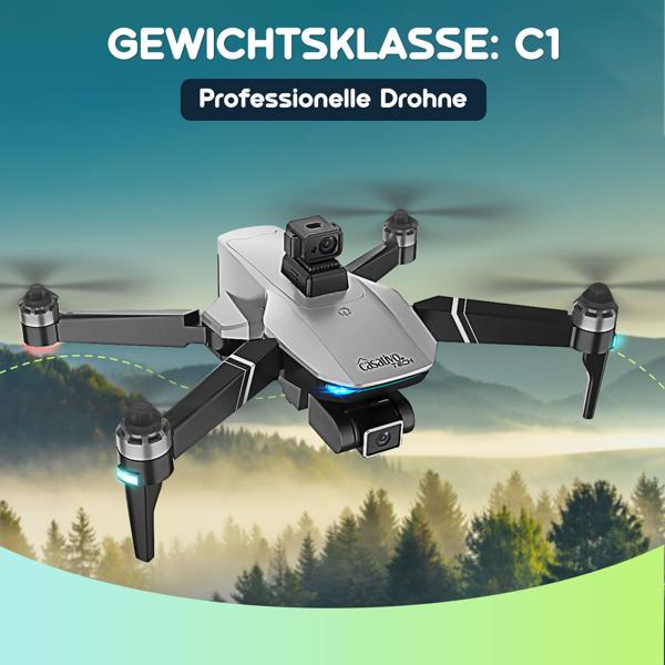 GPS-Drohne mit Full-HD-Kamera, faltbar, 800m Reichweite, 3-Achsen-Gimbal, bürstenfreier Motor, Auto-Follow, Personen-Tracking, App
