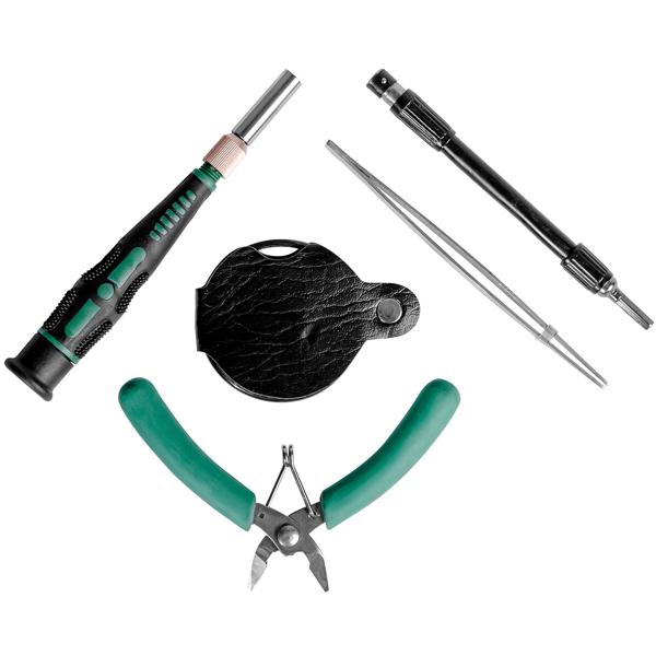 Feinmechaniker-Werkzeug-Set, 36-tlg., mit Präzisions-Schraubendreher-Bits, Zange uvm., ideal für Uhren, Elektronik & Modellbau