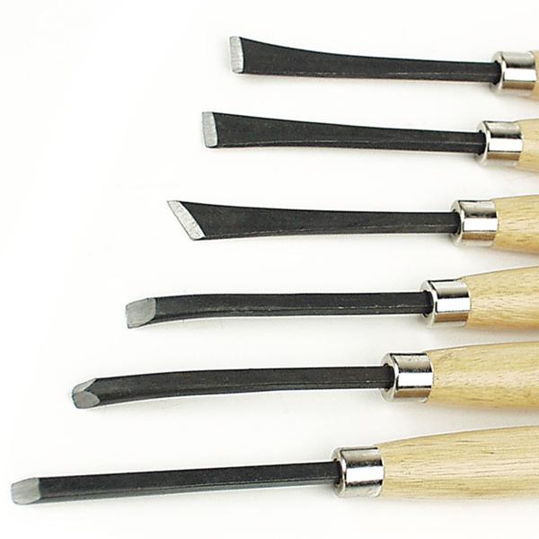 Präzises Holz-Schnitzwerkzeug-Set, gehärtete Klingen, 6-tlg.: für Holzbearbeitung, Modellbau & Kunsthandwerk