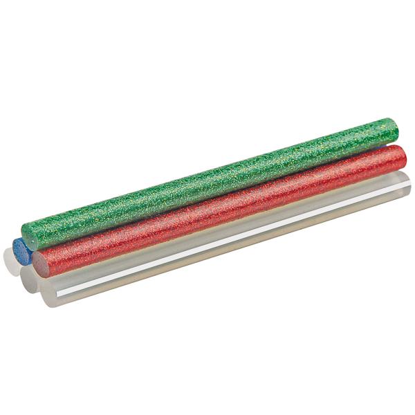 Niedrigtemperatur Heissklebepistole - schnelles, stabiles Kleben von Stoff, Holz, Metall, Leder - inkl. 6 Klebesticks - Ø 7mm - 120-140°C - ideal für Bastelarbeiten