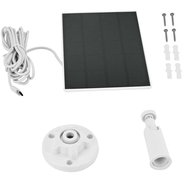 2er-Set Effizientes 3W Solarpanel mit USB-C Anschluss, IP65 Schutz, für Akku IP Kameras, solare Stromversorgung für Ihre Sicherheitskameras