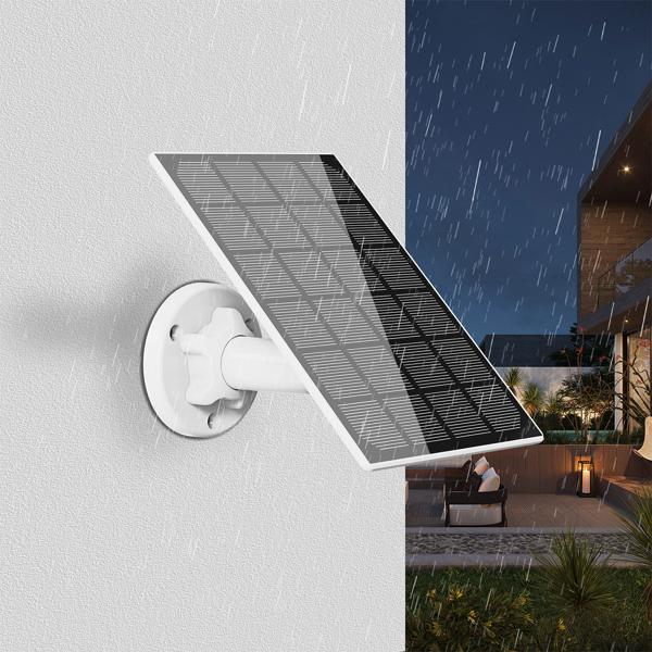 2er-Set Effizientes 3W Solarpanel mit USB-C Anschluss, IP65 Schutz, für Akku IP Kameras, solare Stromversorgung für Ihre Sicherheitskameras