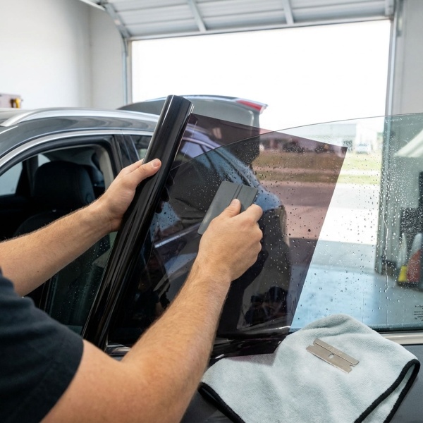 Auto Sonnenschutzfolie - Scheibentönungsfolie 300x50 cm - Schützt vor Sonne & UV - Kühlt Rückbank - Getönter Look für PKW, SUV, Familien