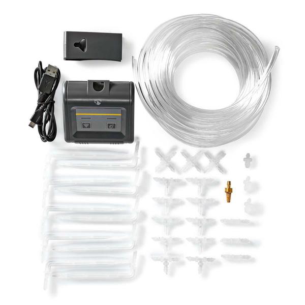 SmartLife WiFi Bewässerungssystem für 10 Pflanzen – App Steuerung für Android/iOS – Automatische Wasserpumpe mit Timer – Inkl. 10m Schlauch & Tropfer