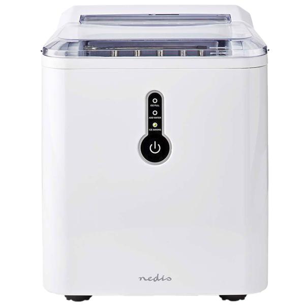 Kraftvolle Eiswürfelmaschine, Produktionskapazität 12 kg, Eiswürfelbereiter m. 1,5 l Wassertank, 120 W, weiss, auch geeignet für Slush Eis und Eisdesserts