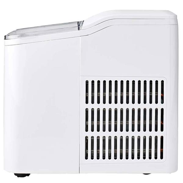 Kraftvolle Eiswürfelmaschine, Produktionskapazität 12 kg, Eiswürfelbereiter m. 1,5 l Wassertank, 120 W, weiss, auch geeignet für Slush Eis und Eisdesserts