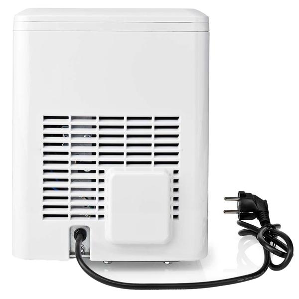 Kraftvolle Eiswürfelmaschine, Produktionskapazität 12 kg, Eiswürfelbereiter m. 1,5 l Wassertank, 120 W, weiss, auch geeignet für Slush Eis und Eisdesserts