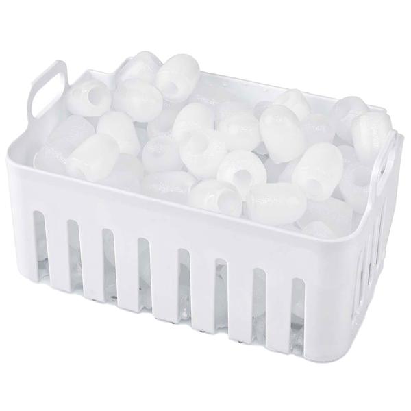 Kraftvolle Eiswürfelmaschine, Produktionskapazität 12 kg, Eiswürfelbereiter m. 1,5 l Wassertank, 120 W, weiss, auch geeignet für Slush Eis und Eisdesserts