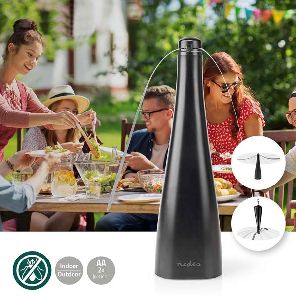 4er-Set Elektrischer Fliegenwedler, schwarz, batteriebetrieben – Idealer Insektenvertreiber für drinnen und draussen – Für einen fliegenfreien Genuss beim Essen