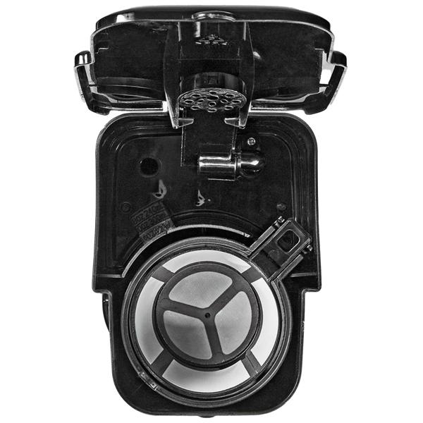 Stilvolle Edelstahl Filterkaffeemaschine (750W) mit 400ml Kaffee-To-Go-Becher – Silber-schwarzes Design – Für genussvollen Kaffee, überall