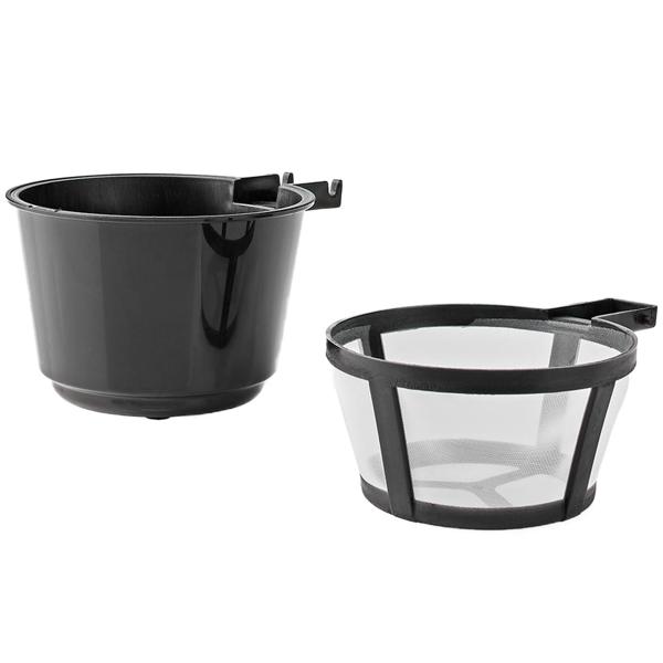 Kompakte Kaffeemaschine mit Edelstahl Coffee to Go Becher, LCD & Timer, 750W, silber/schwarz: Kaffee für den perfekten Start in den Tag