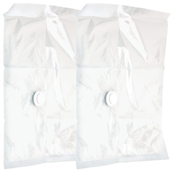 Vakuum-Taschen 2er-Set - Platzsparendes Verstauen mit Staubsauger-Kompression - Hygienisch, schützt vor Schimmel, Motten & Gerüchen - 50x60cm