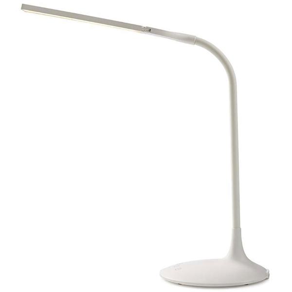 Kabellose LED-Schreibtischleuchte (280 Lumen), dimmbar, weiss – Touch-Steuerung, trendiges Design – Bequeme Tisch-Beleuchtung für Büro und Zuhause