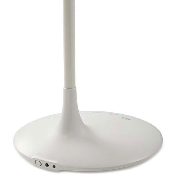 Kabellose LED-Schreibtischleuchte (280 Lumen), dimmbar, weiss – Touch-Steuerung, trendiges Design – Bequeme Tisch-Beleuchtung für Büro und Zuhause