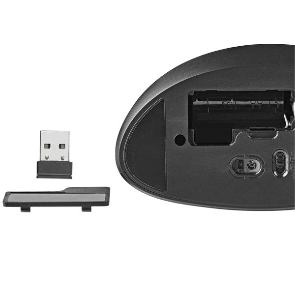 Ergonomische Funkmaus - Präzision für Arbeit & Gaming - Kabellos mit USB-Nano-Empfänger & einstellbaren 800-1600 DPI - Memory Foam - Für Windows