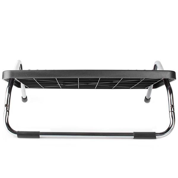 Fussstütze mit verstellbarem Neigungswinkel, schwarz, Ergonomische Fussbank für Schreibtisch, Arbeitsplatz, Homeoffice, Büro