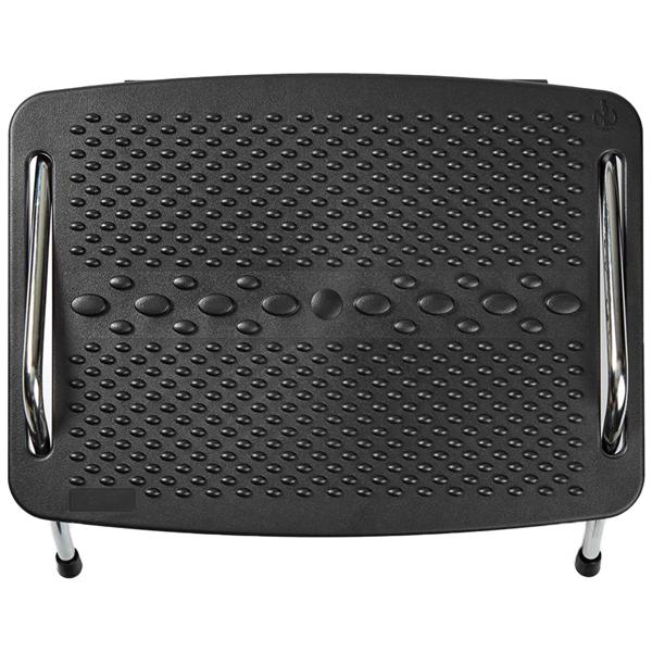 Fussstütze mit verstellbarem Neigungswinkel, schwarz, Ergonomische Fussbank für Schreibtisch, Arbeitsplatz, Homeoffice, Büro