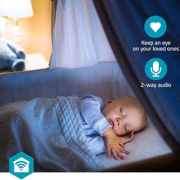 Smarte WLAN-Überwachungskamera, Innenbereich, mit Alarm bei Geräuschen/Bewegung & Zwei-Wege-Kommunikation. Für mehr Sicherheit in Ihrem Zuhause