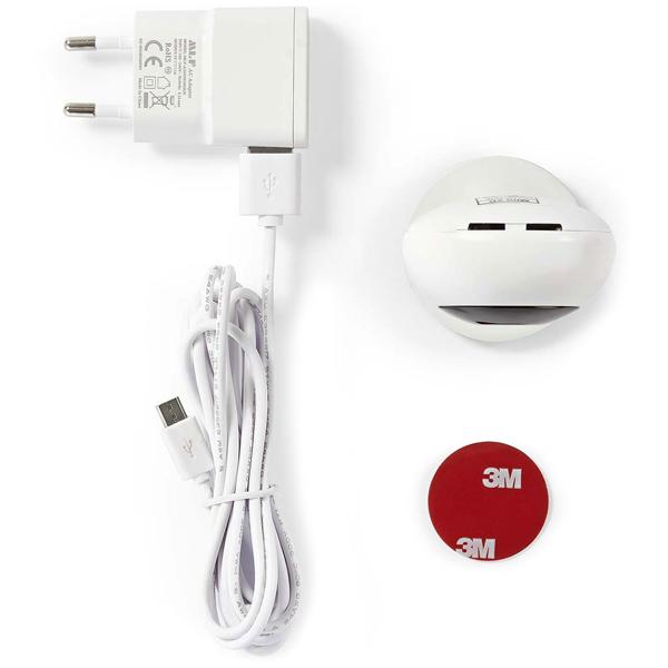 Smart 2 Mega Pixel IP-Kamera für den Innenbereich, Full-HD, WLAN, App, Nachtsicht, weiss, nur 105g, Mikro und Lautsprecher