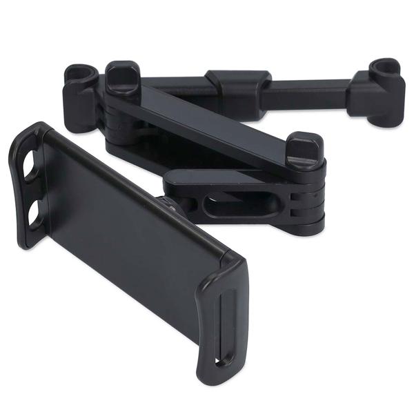 Kopfstützenhalterung verstellbar - Für Tablet, Handy, Switch bis 12.5 Zoll - Teleskoparm 8-26cm - 360° drehbar - Für entspannte Autofahrten