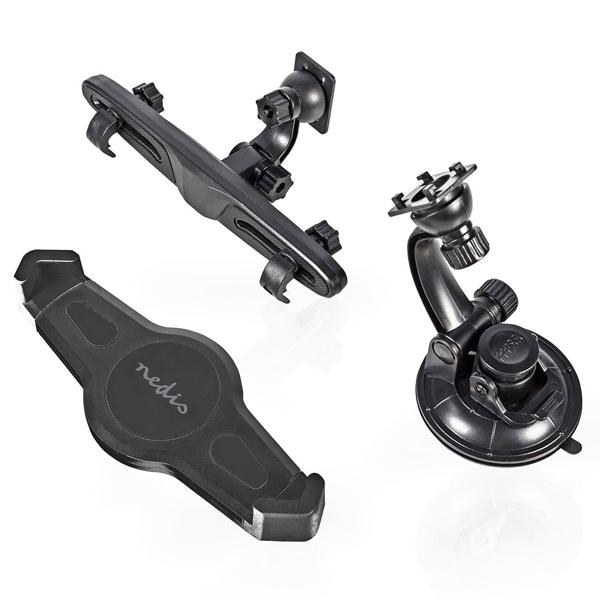 KFZ-Tablethalterung für Tablets bis 12 Zoll - Sicherer Halt Kopfstütze Windschutzscheibe - 180°/360° schwenkbar für Navi/Entertainment