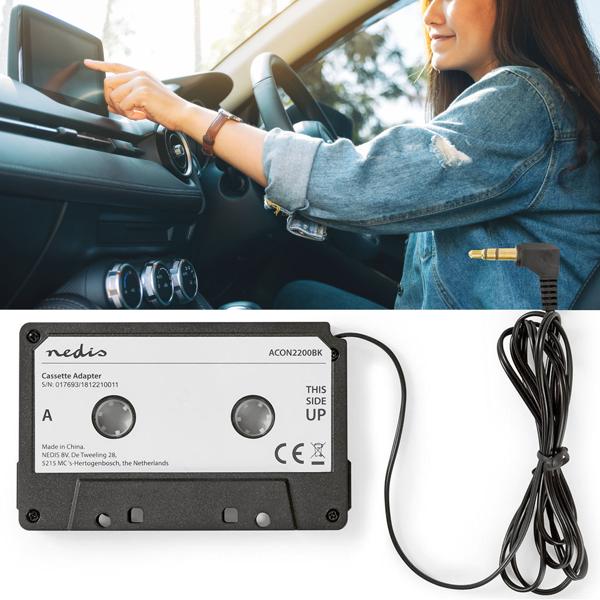 Kassettenadapter für Autoradios - verbindet alte Radios mit modernen Geräten - 3.5mm Klinke - für MP3-Player, Smartphones & iPods - 1m Kabel