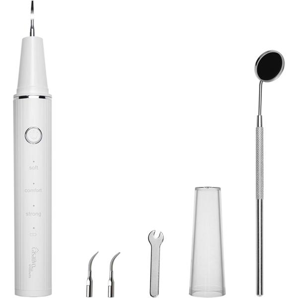 Effektiver Ultraschall-Zahnsteinentferner mit HD-Kamera (weiss): Akku-betriebener Plaque-Entferner für strahlend saubere Zähne