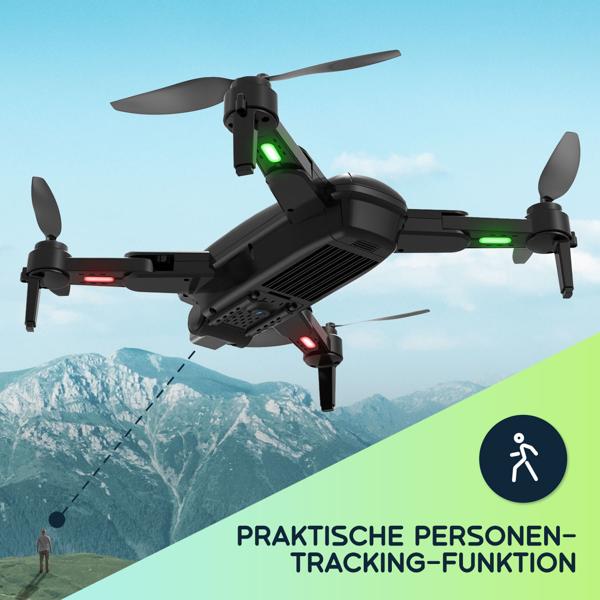 GPS-Drohne mit 4K-UHD-Kamera, 300m Reichweite, Follow-Me, bürstenloser Motor, 6-Achsen-Gyroskop, Optical Flow, WiFi, App für Erwachsene und Kinder