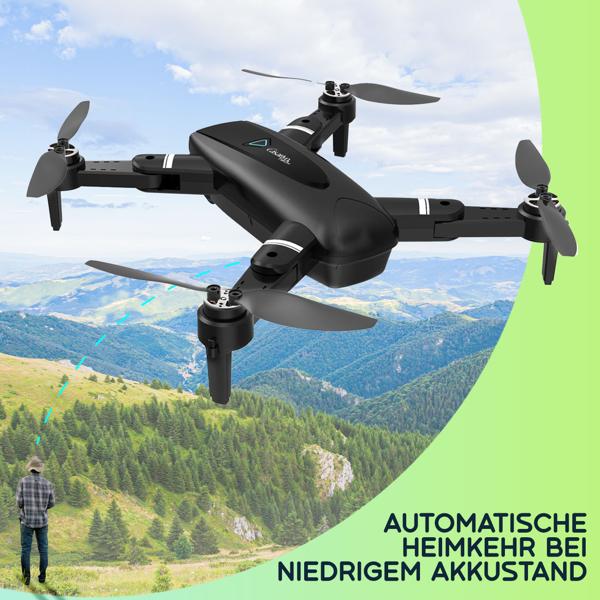 GPS-Drohne mit 4K-UHD-Kamera, 300m Reichweite, Follow-Me, bürstenloser Motor, 6-Achsen-Gyroskop, Optical Flow, WiFi, App für Erwachsene und Kinder