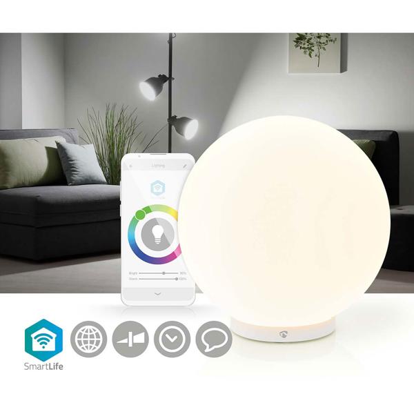 SmartLife RGB Stimmungslicht aus Glas, 360lm - App, multicolor, Farbwechsel, dimmbar – smarte farbenfrohe Ambientebeleuchtung für jeden Raum