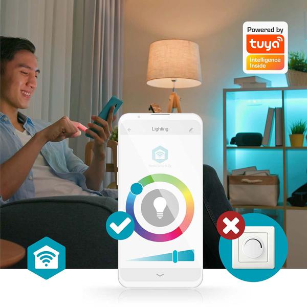 SmartLife WLAN LED Deckenleuchte, dimmbar, App-Steuerung, 29cm, elegantes weiss: Intelligente Beleuchtung für Ihr smartes Home