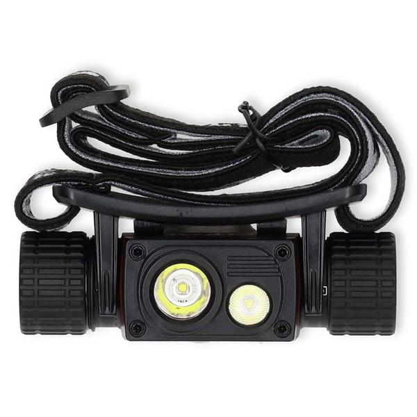 LED-Stirnlampe 1000 lm - IPX8 wasserdicht bis 3m - 4 Leuchtmodi, 180m Leuchtweite - Li-Ion Akku via USB-C mit Magnethalterung