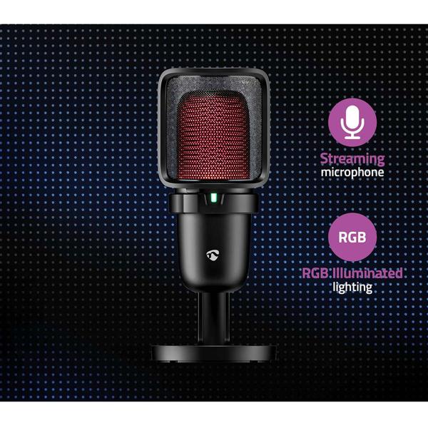 USB Mikrofon für Streaming, Podcast & Studio: RGB, Stativ, Pop-Filter - für Gamer, Influencer, Content, Musiker - Aufnahmen mit  kristallklarem Sound
