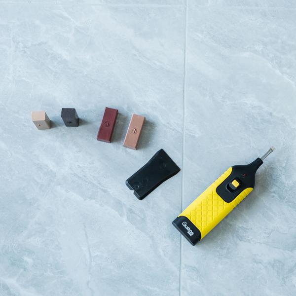 Professionelles Reparatur-Set zum Ausbessern von  Fliesen, Kacheln, Marmor, Steingut, Hartwachs u. Wachsschmelzer, originalgetreue Ergebnisse
