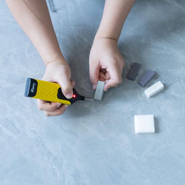 Professionelles Reparatur-Set zum Ausbessern von  Fliesen, Kacheln, Marmor, Steingut, Hartwachs u. Wachsschmelzer, originalgetreue Ergebnisse