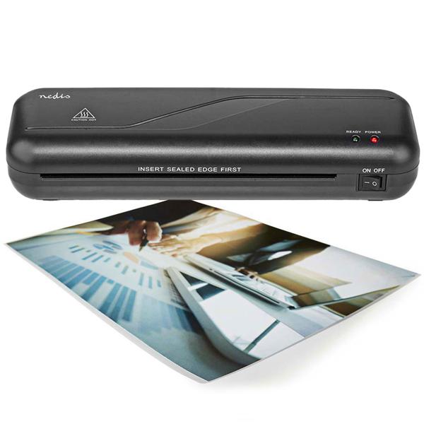 Kompakt Heiss-Laminiergerät + 100 A4 Folien - Profi Laminieren leicht gemacht - Schnell, transparent & ideal für Büro & Home