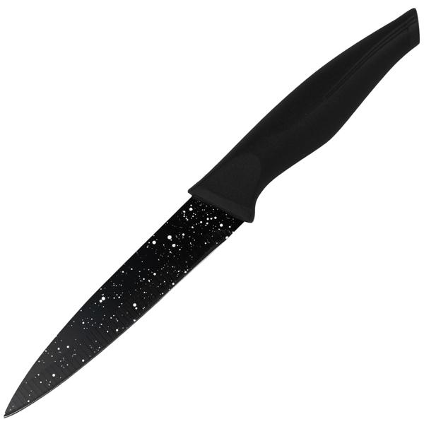 Küchen-Messerset 6-teilig - 5 scharfe Messer & Schäler für vielseitige Gerichte - Antihaftbeschichtet - Schwarz - Langlebig & leicht zu reinigen