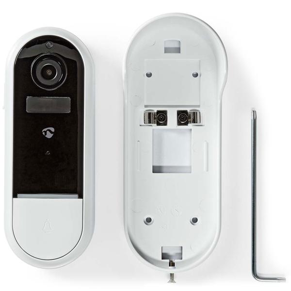 Full HD Video-Türsprechanlage, SmartLife App, Akku, PIR-Sensor, 2-Wege-Audio, weiss schwarz – Drahtlose Video Türklingel - Sicherheit an der Haustür