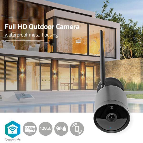 SmartLife Full HD Outdoor-Überwachungskamera, schwarz, Live-View App, IP65, Nachtsicht & 2-Wege-Kommunikation – Für umfassende Sicherheit